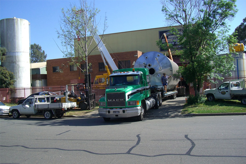 delivery truck with tank