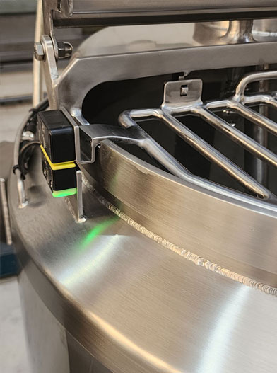 top view of the 160 litre heated mixer