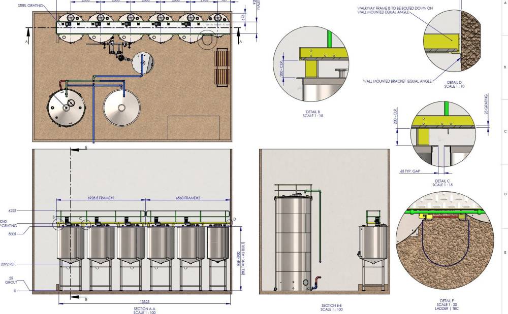 custom fabricated tanks 3D drawing