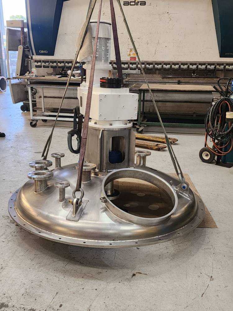 6000L steam jacketed mixer lid