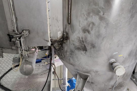 bag filter vessel crack