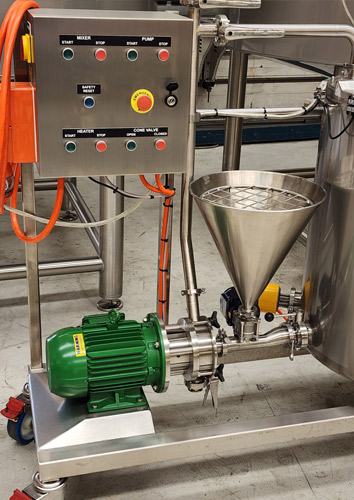 heating tank with cone